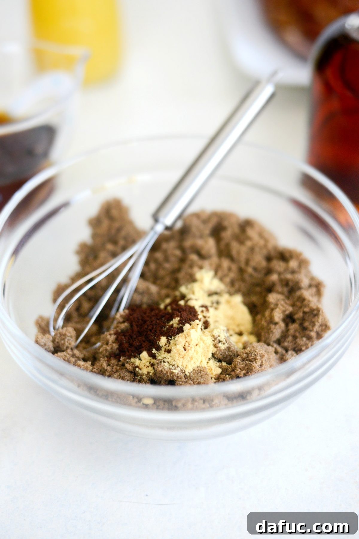 combine sugar and spices