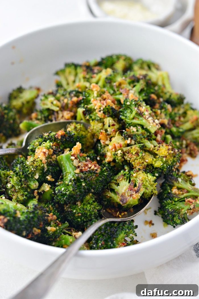 Another perspective of the Roasted Broccoli dish