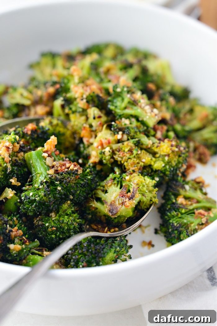 Roasted Broccoli with Chili Garlic Oil