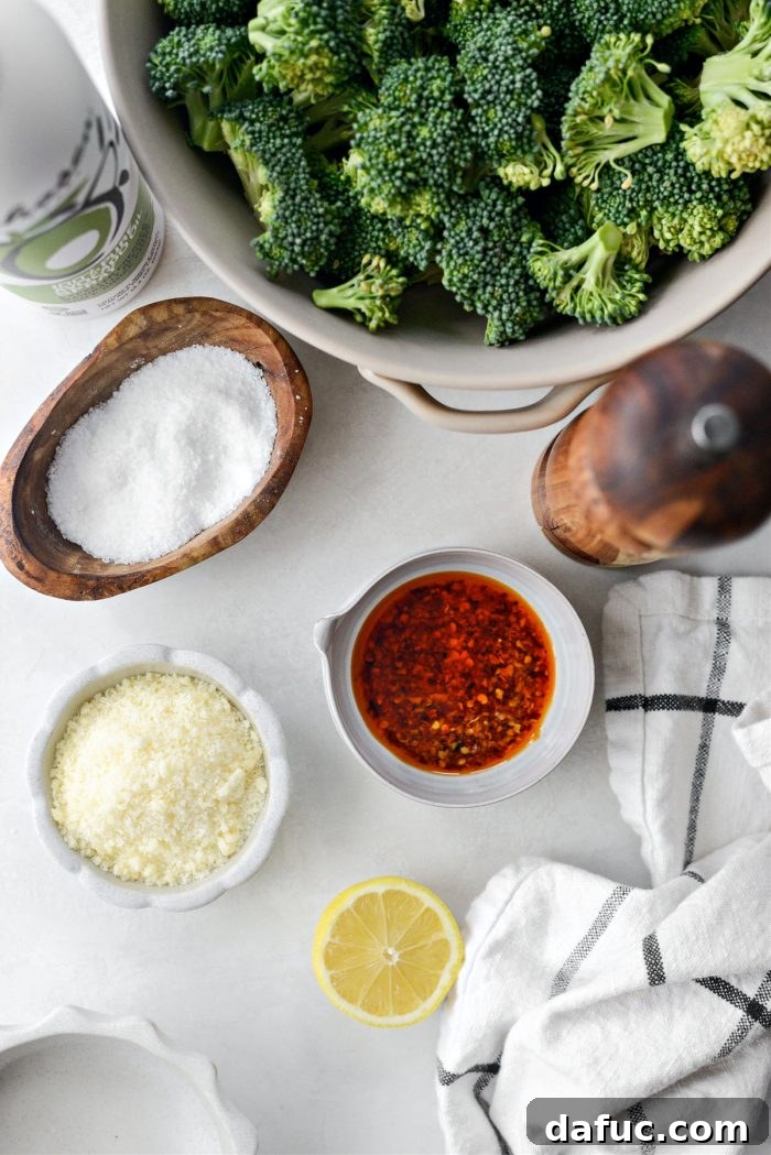 Roasted Broccoli with Chili Garlic Oil