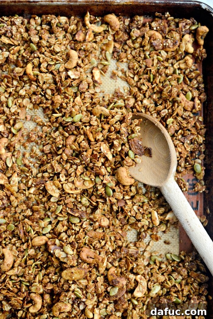 Generous amount of Tahini Nut and Seed Granola