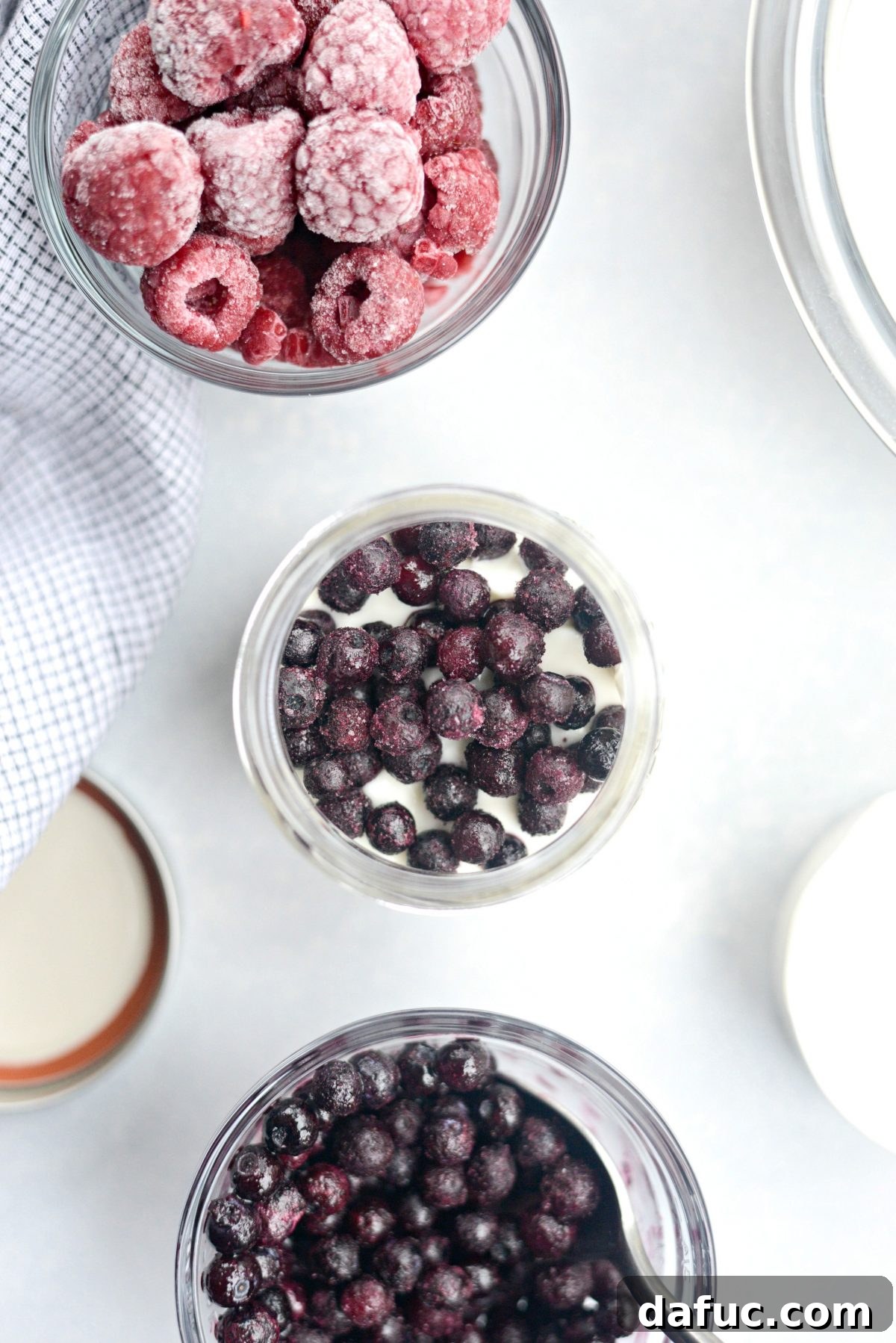 Effortless Breakfast Parfaits 6 Add Frozen Berries to Yogurt Parfait