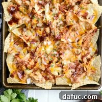 Sheet Pan BBQ Chicken Nachos