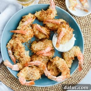 Air-Fryer Coconut Shrimp with Pineapple Cococnut Yogurt Dip