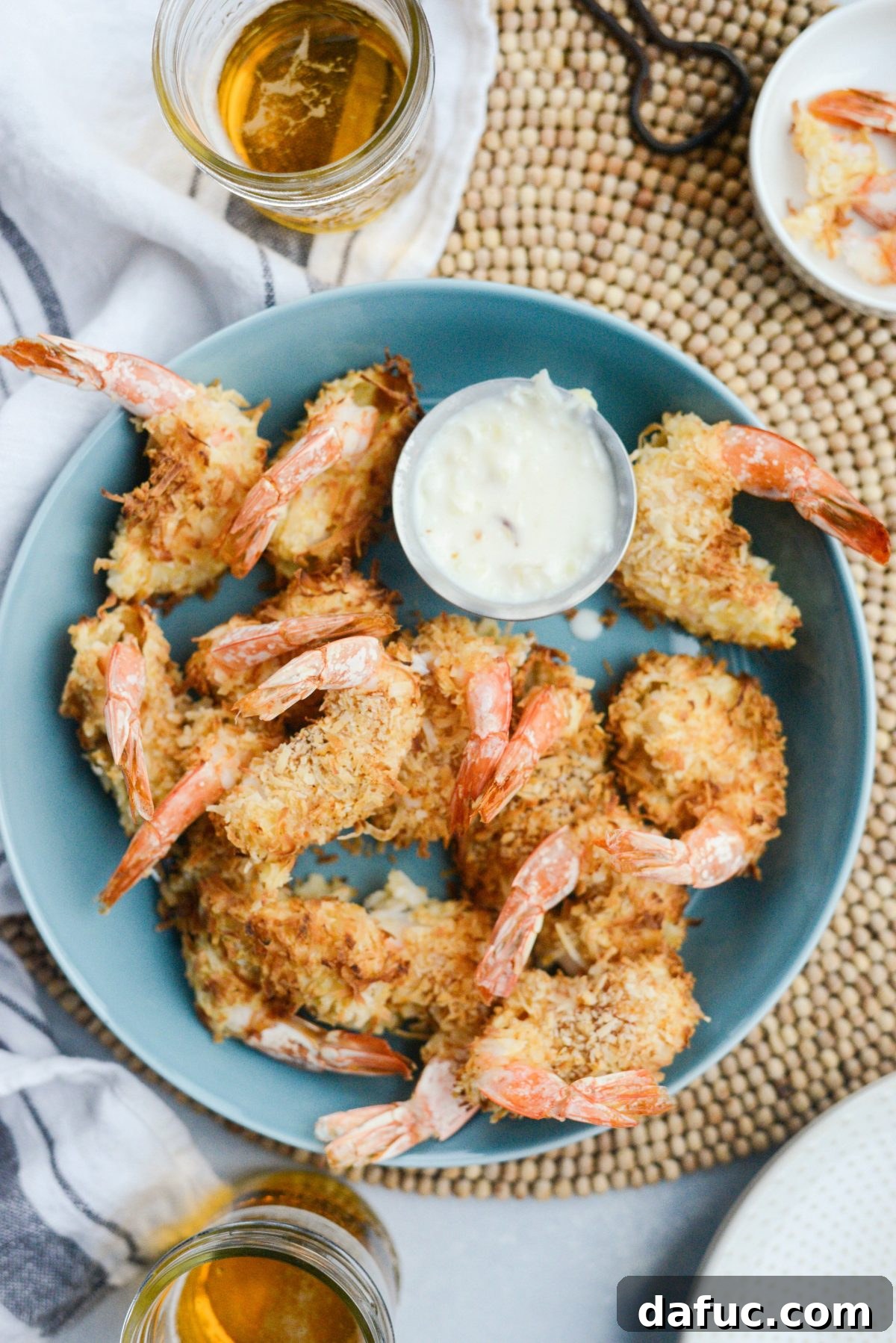 Tropical Crispy Air-Fried Coconut Shrimp with Pineapple Coconut Yogurt Dip 24 Air-Fryer Coconut Shrimp with Pineapple Coconut Yogurt Dip