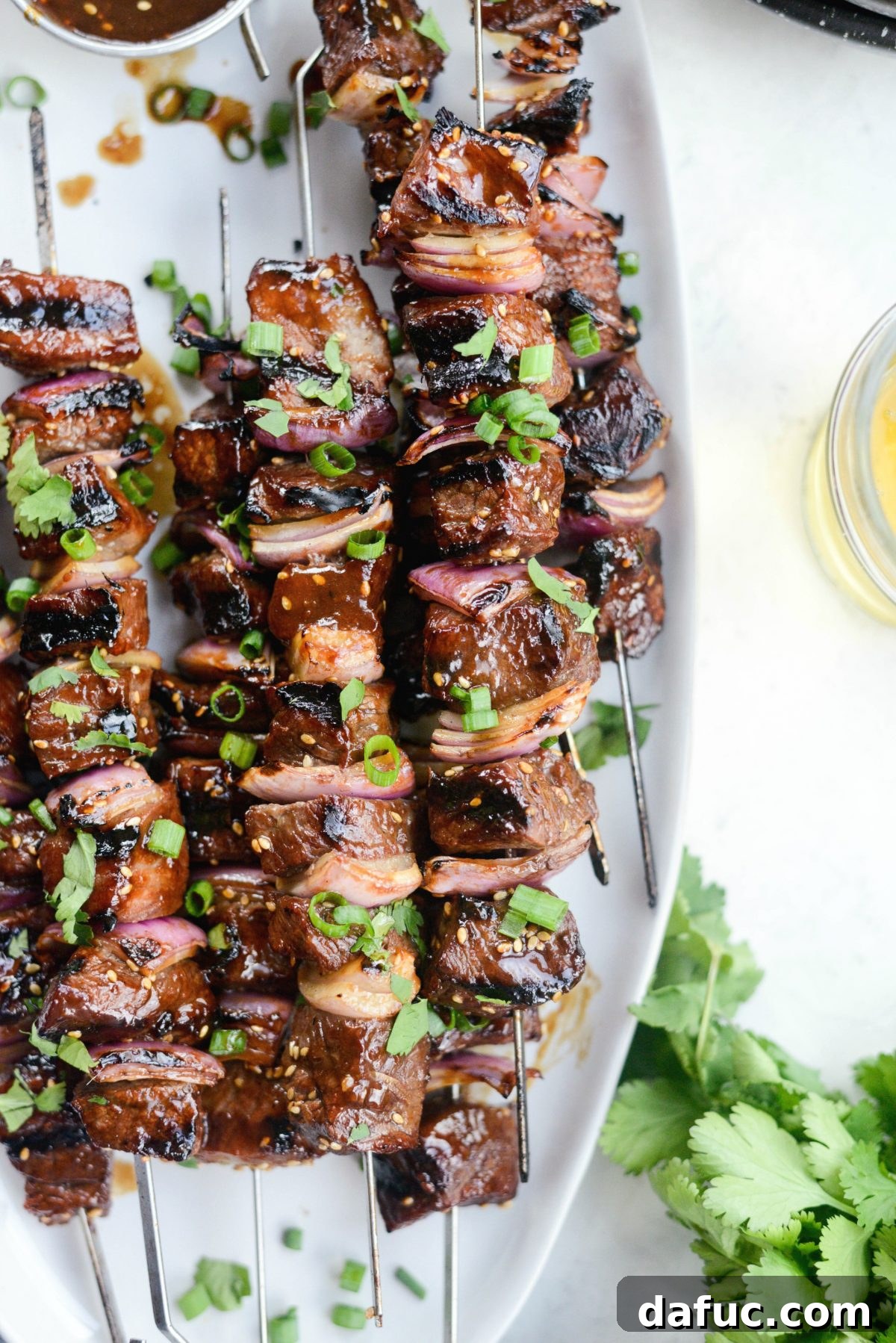 Smoky Sesame Steak Skewers 2 Grilled Sesame Steak Skewers l SimplyScratch.com
