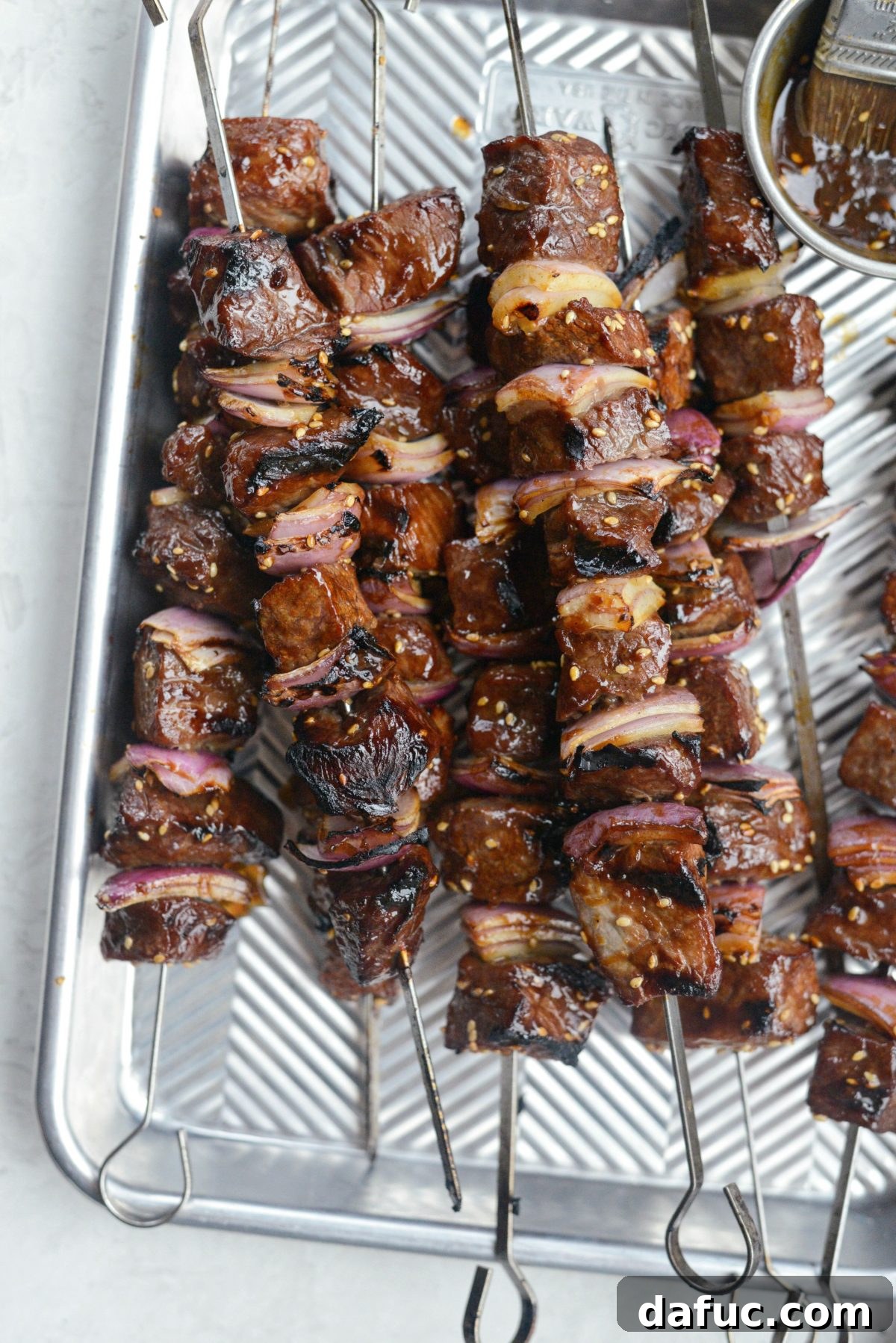 Smoky Sesame Steak Skewers 14 Grilled Sesame Steak Skewers l SimplyScratch.com