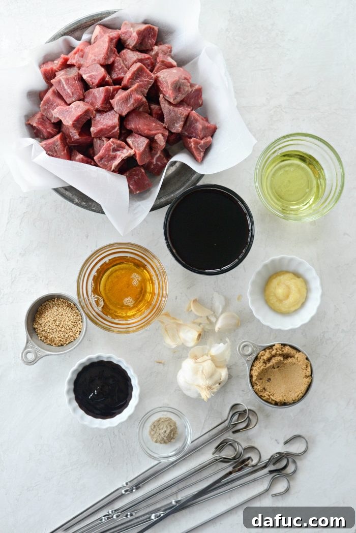Smoky Sesame Steak Skewers 4 Grilled Sesame Steak Skewers l SimplyScratch.com