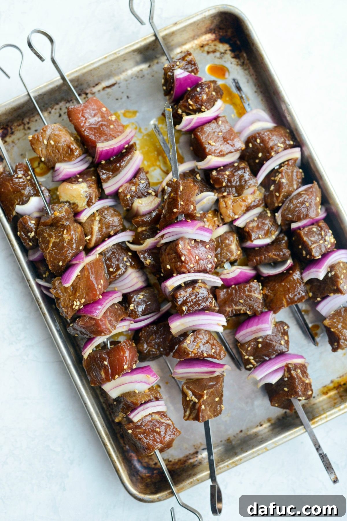 Smoky Sesame Steak Skewers 10 Grilled Sesame Steak Skewers l SimplyScratch.com