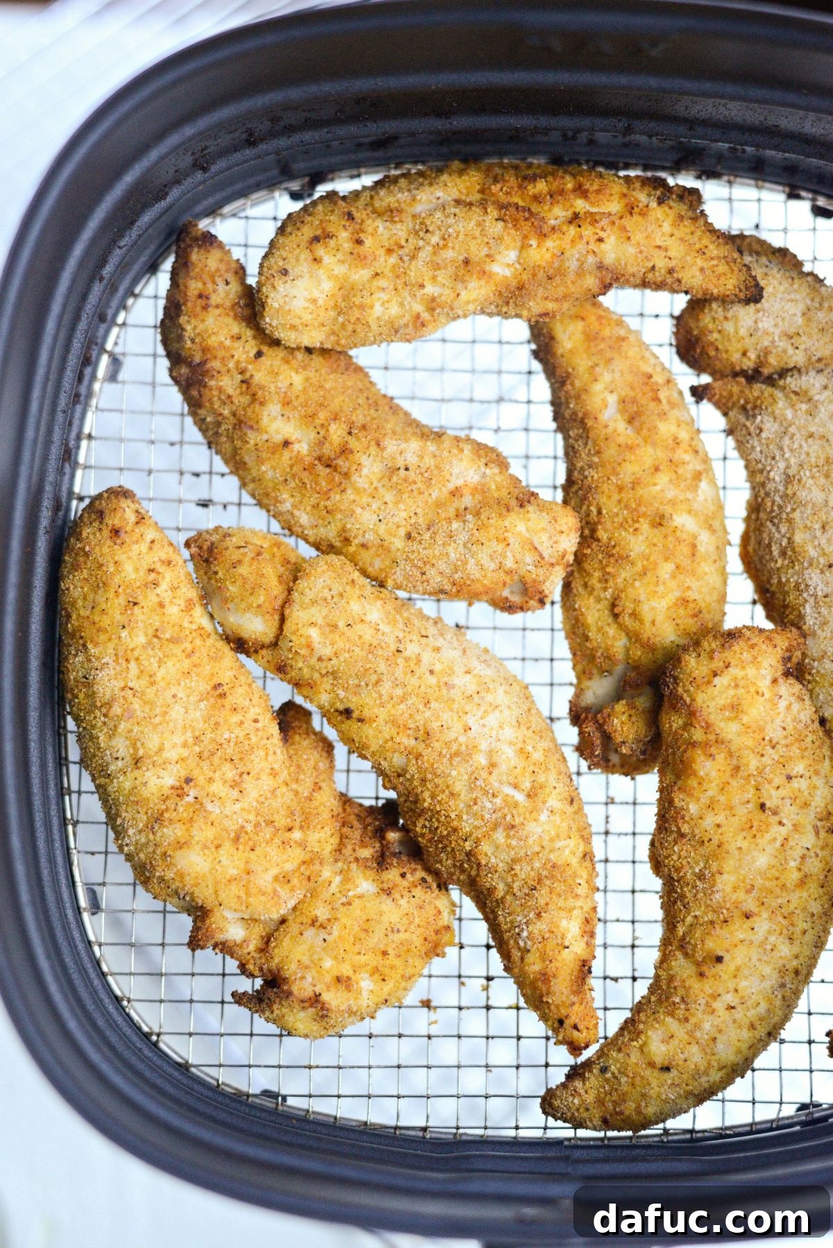 Golden Crispy Air Fryer Chicken Tenders 12 Crispy Air Fryer Chicken Tenders