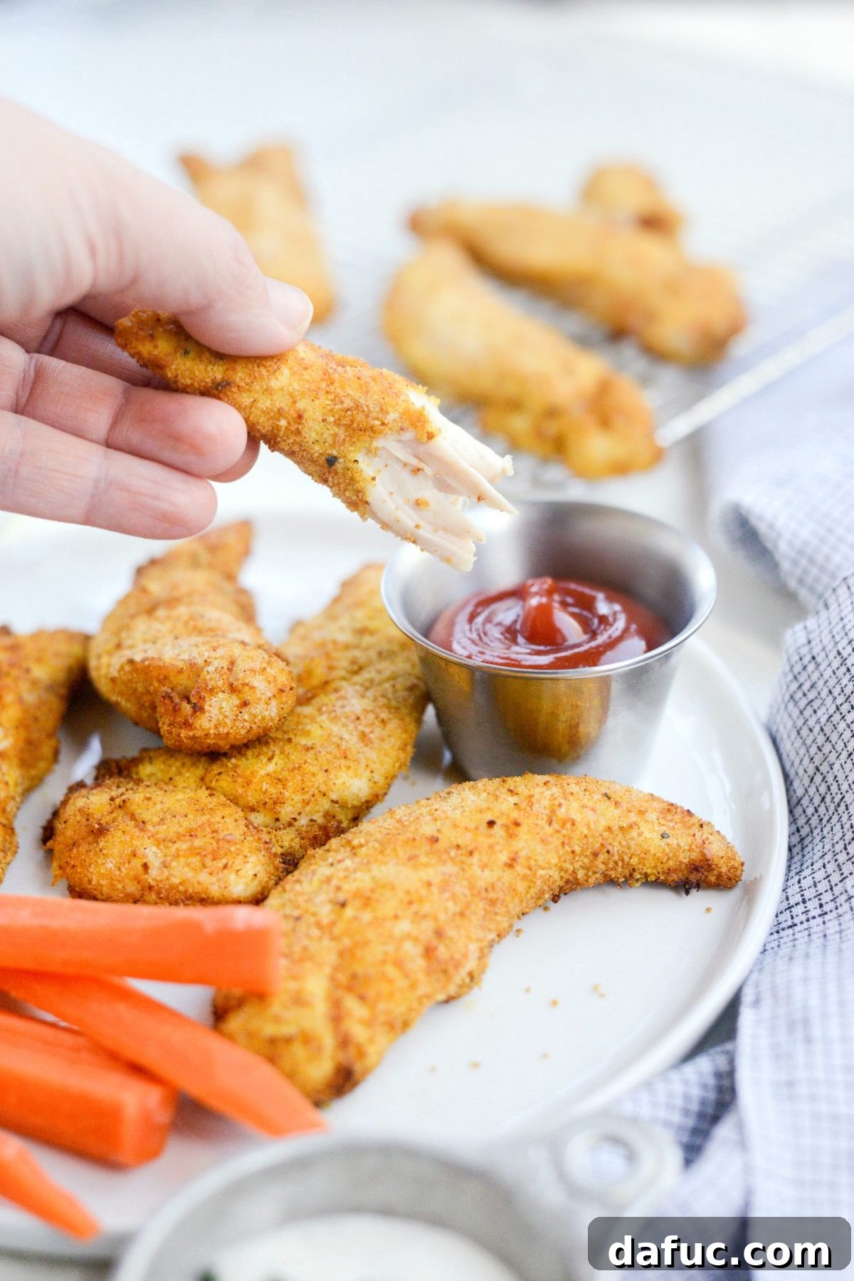 Golden Crispy Air Fryer Chicken Tenders 16 Crispy Air Fryer Chicken Tenders