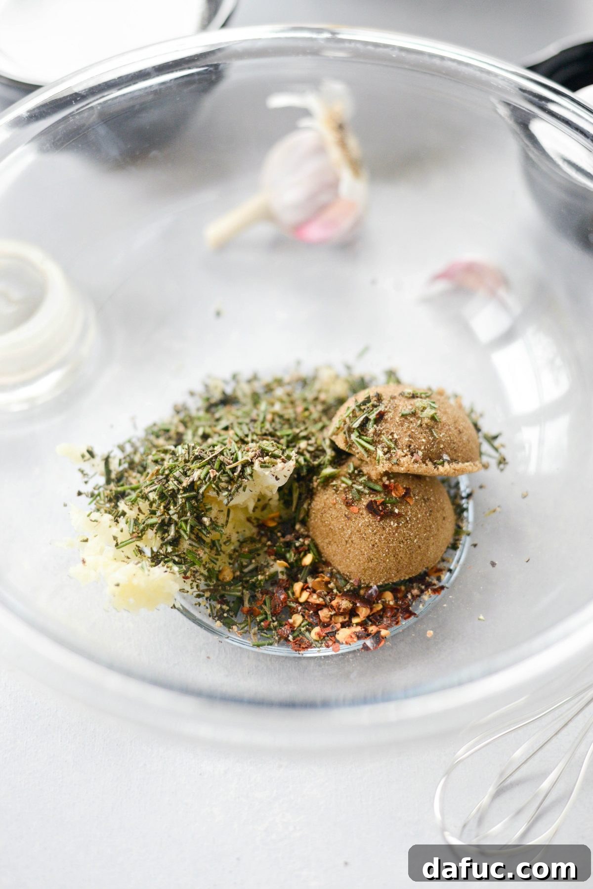 Measuring Brown Sugar and Garlic for Marinade