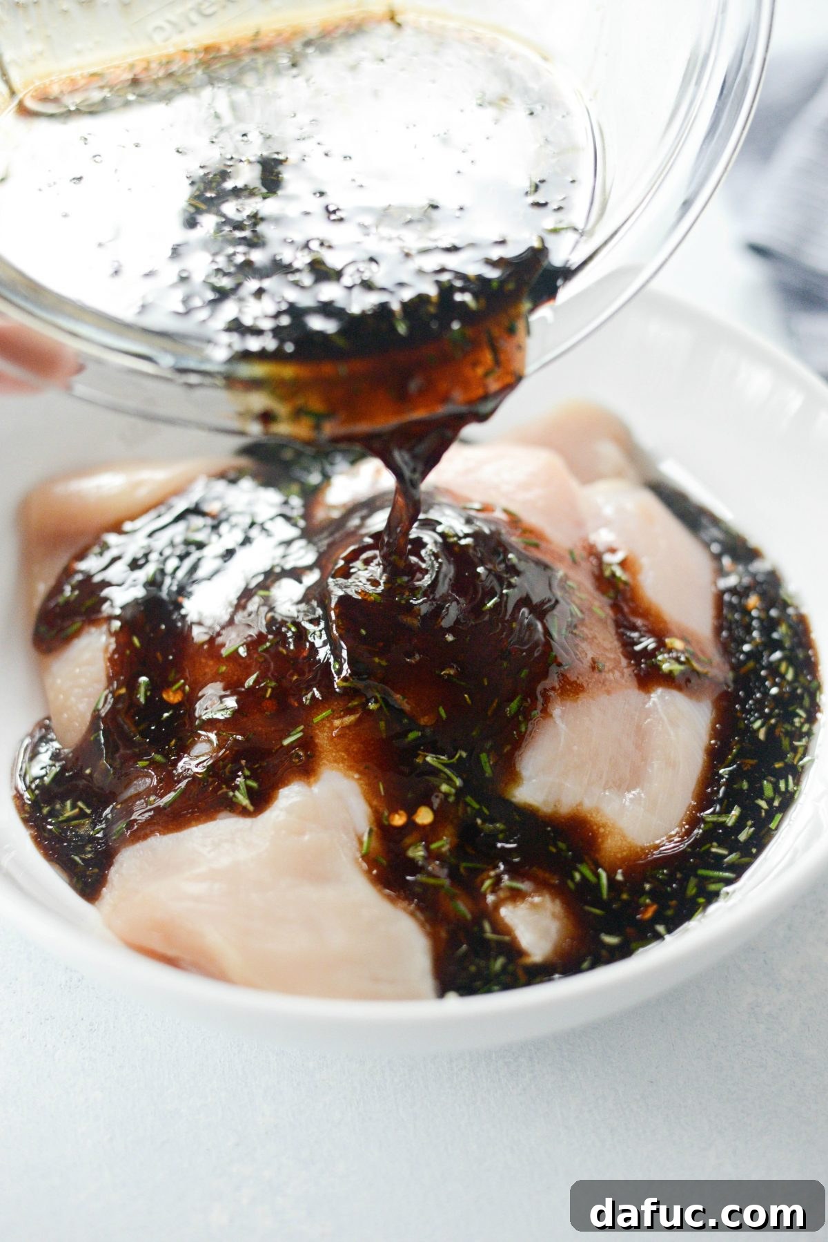 Chicken Marinating in a Bowl