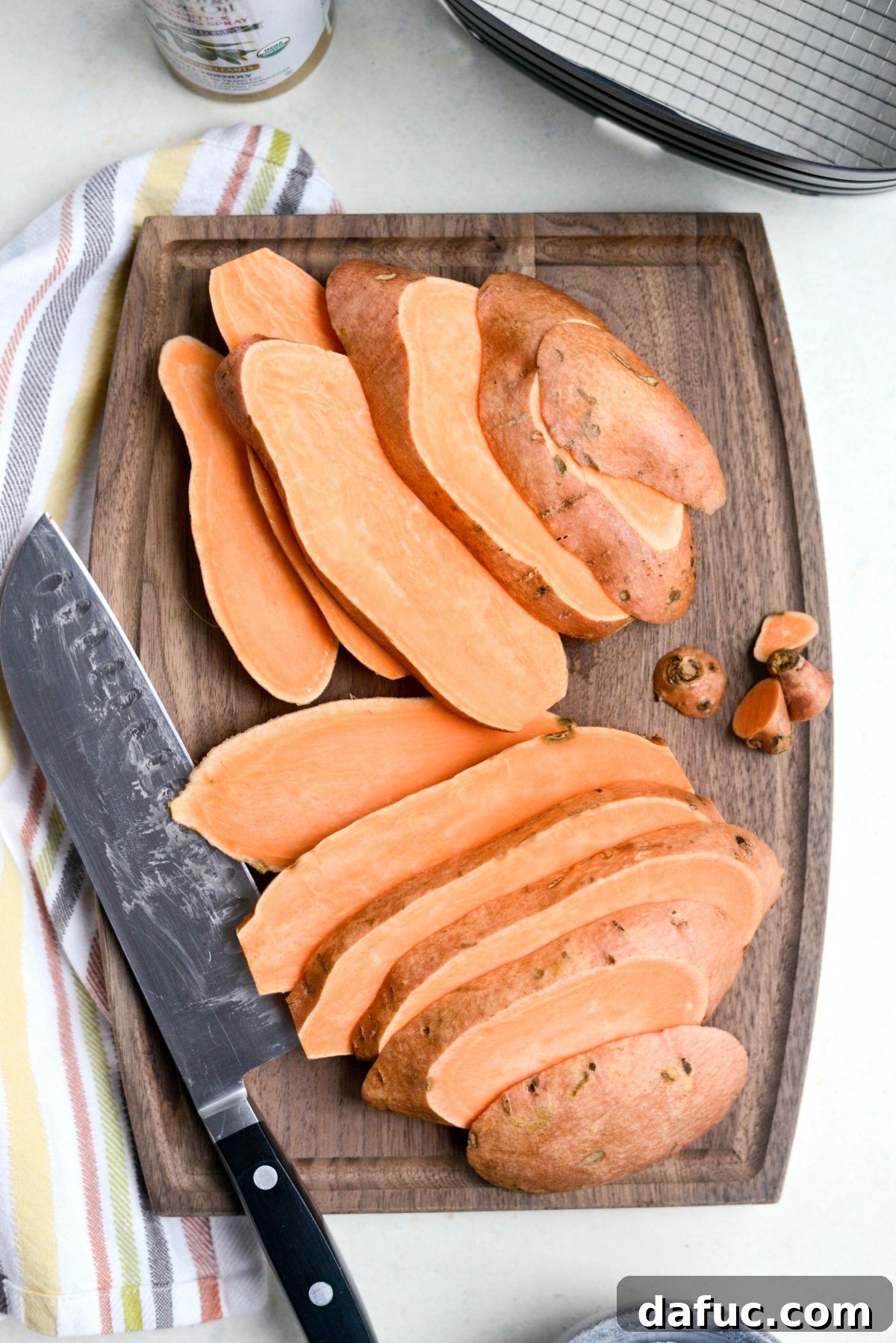 Air Fryer Crispy Sweet Potato Fries l SimplyScratch.com 