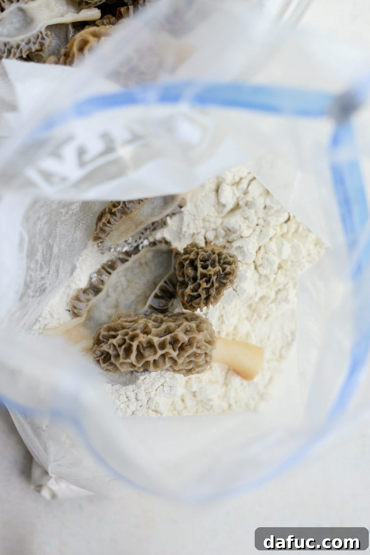 Spring's Wild Morel Sauté 14 Dredging morel mushrooms in seasoned flour