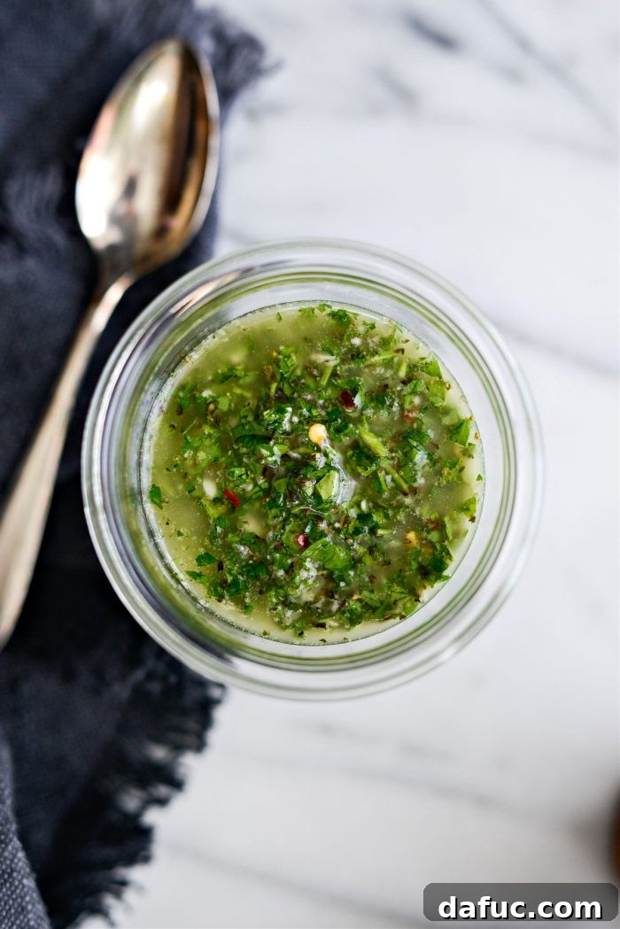 Garden Fresh Chimichurri 11 Homemade Chimichurri, bright, fresh, and tangy