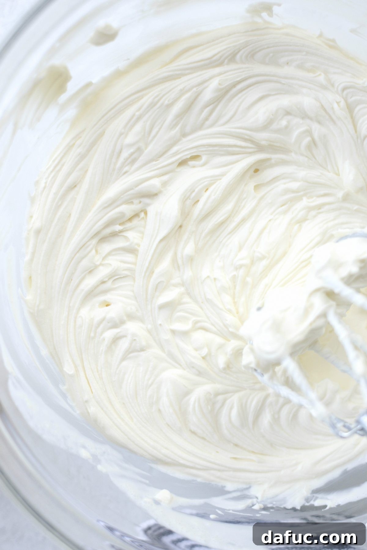 Thick and creamy cheesecake filling, ready for assembly
