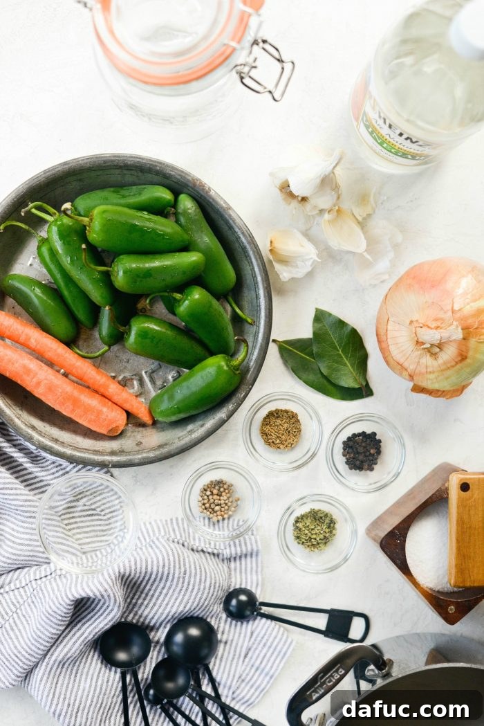 Taqueria Escabeche: Pickled Jalapeños, Carrots, and Onions 4 Taqueria Style Pickled Jalapeños ingredients
