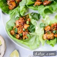 Thai Cashew Chicken Lettuce Wraps l SimplyScratch.com