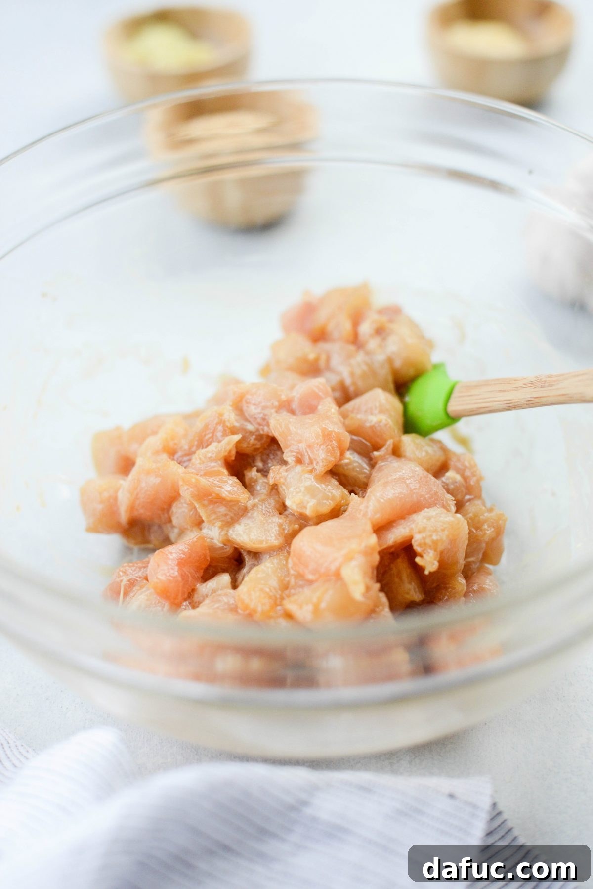 Toss chicken to coat evenly with seasoning.