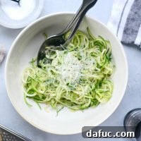 Simple Garlic Parmesan Zoodles recipe image