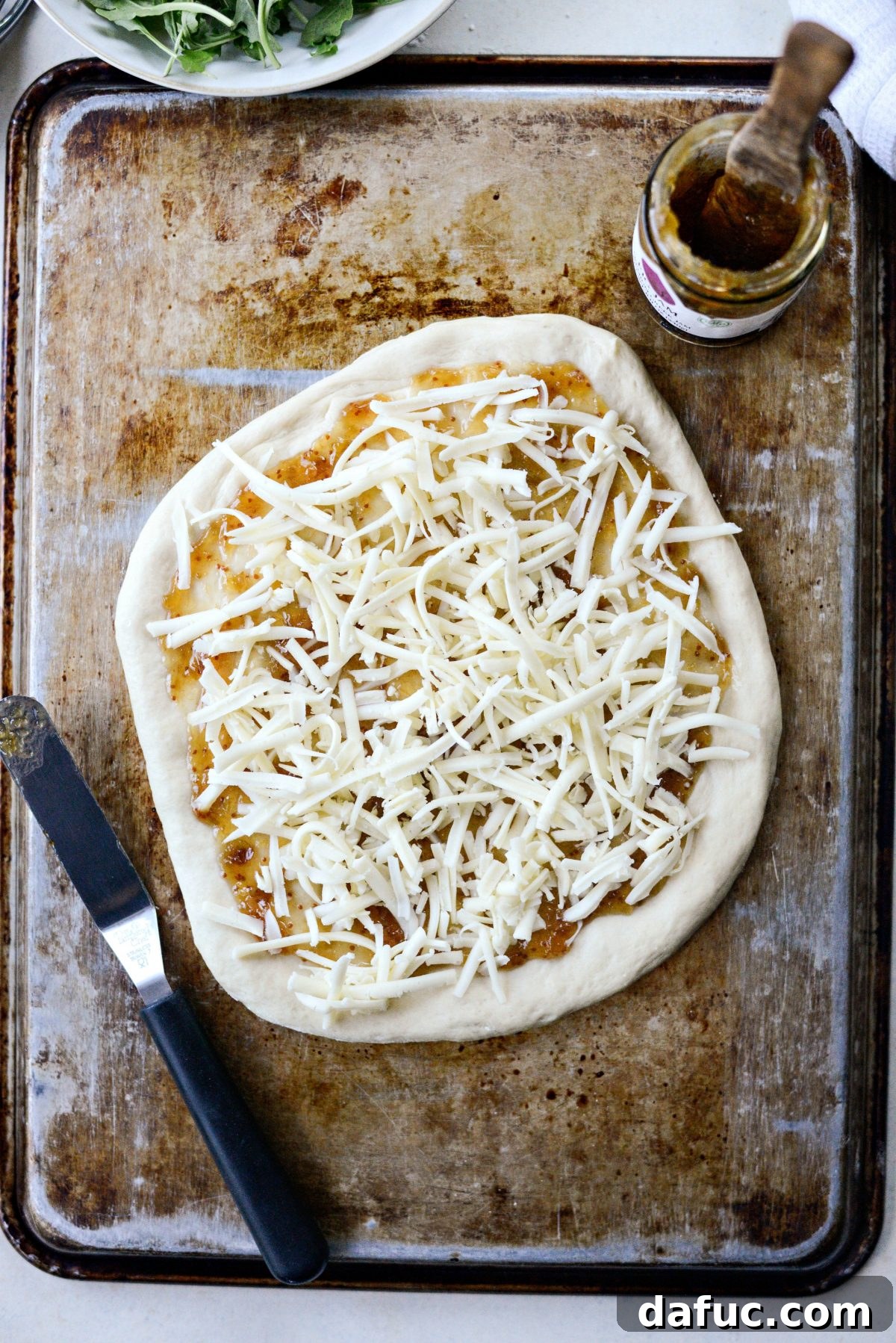 Fig Jam Pizza before baking