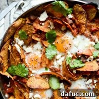 Chorizo Sweet Potato Chilaquiles