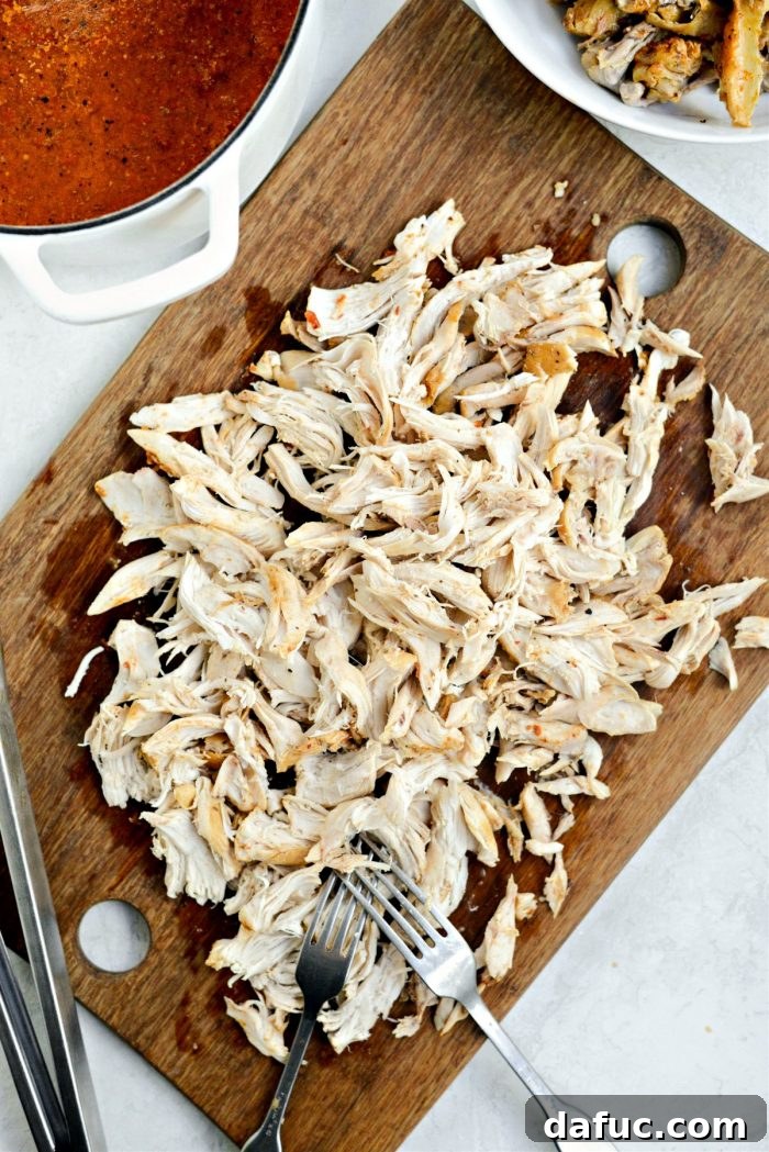 Smoky Chipotle Shredded Chicken 17 shred the cooked chicken