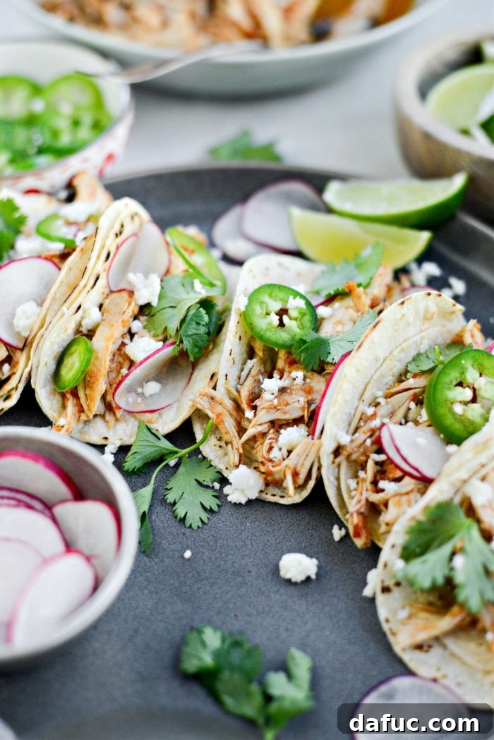 Smoky Chipotle Shredded Chicken 20 Chicken Tinga tacos