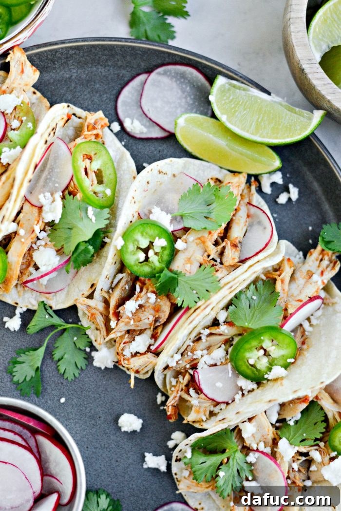 Smoky Chipotle Shredded Chicken 22 Chicken Tinga tacos