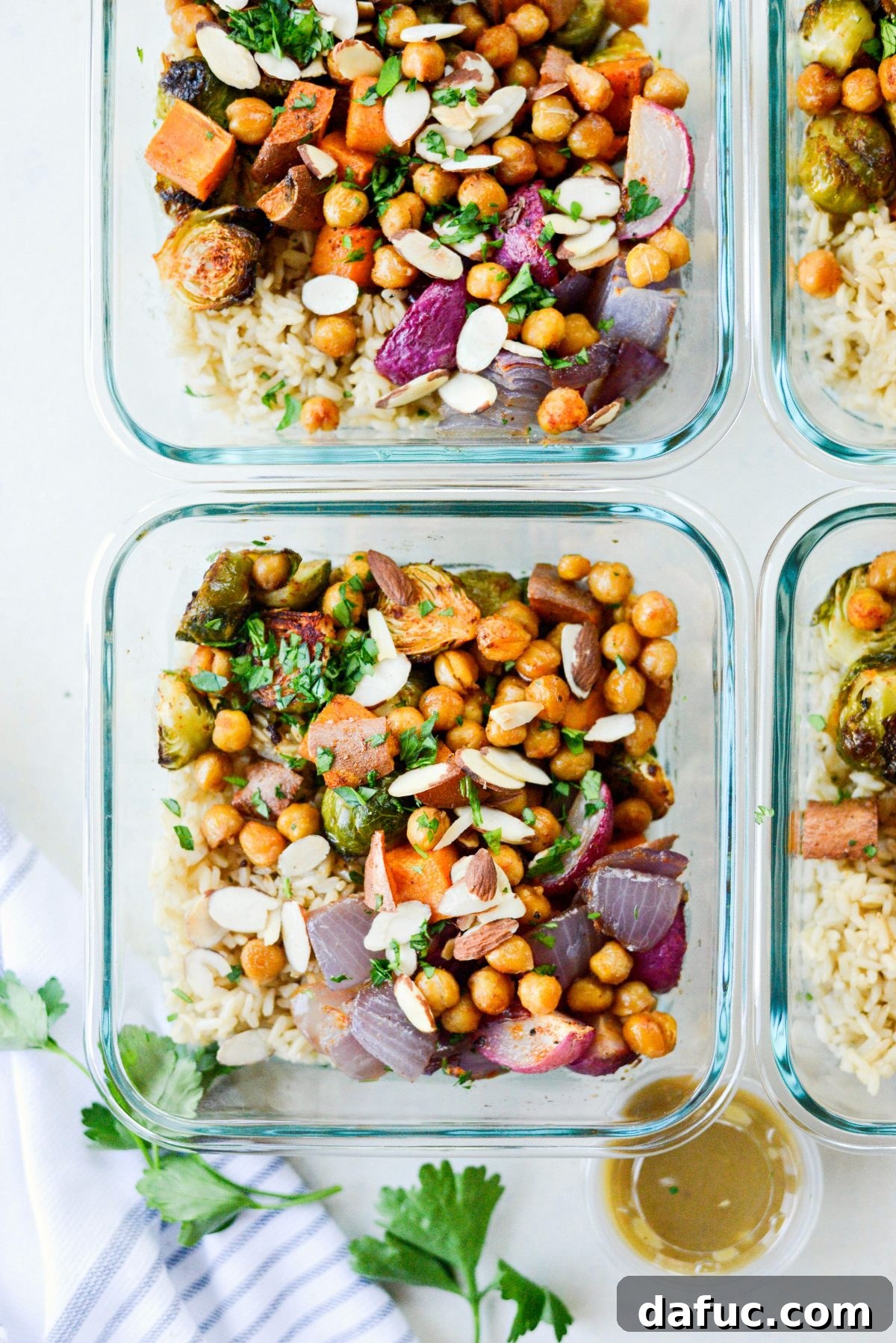 Make-Ahead Roasted Fall Veggie Rice Bowls 2 Roasted Fall Veggie Rice Bowls (Meal Prep!)