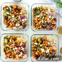 Roasted Fall Veggie Rice Bowls (Meal Prep!) l SimplyScratch.com