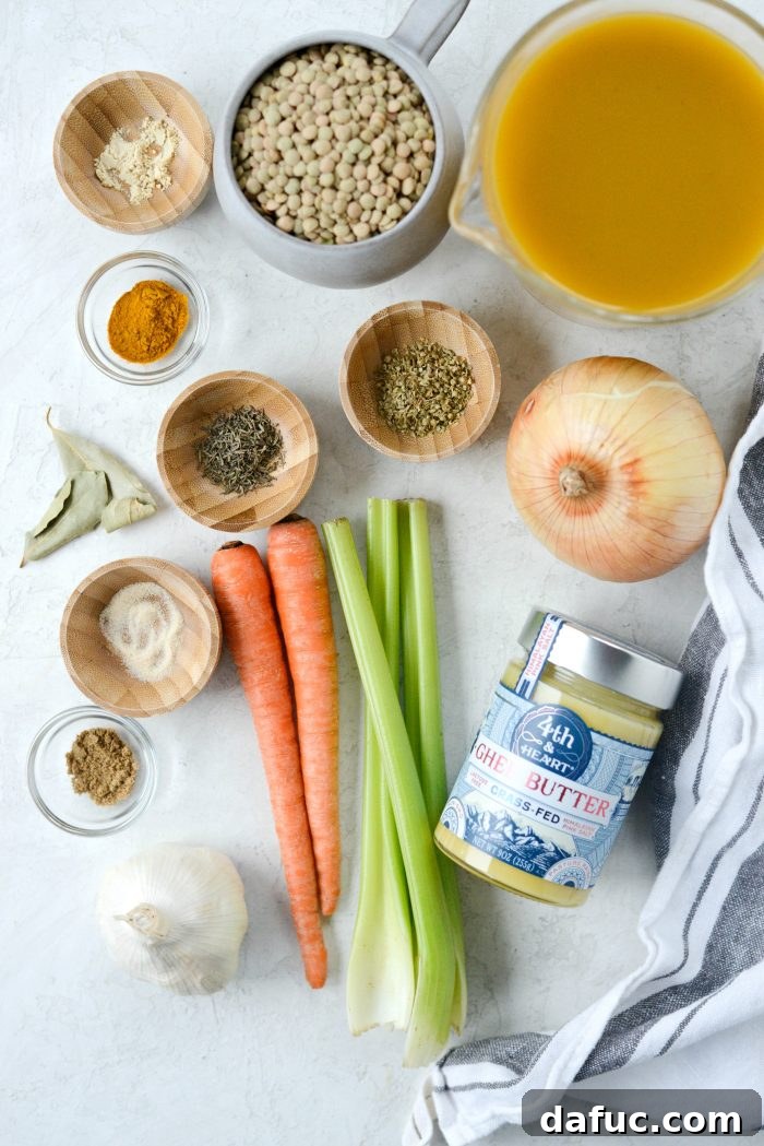 Golden Glow Lentil Soup 4 Golden Lentil Soup ingredients
