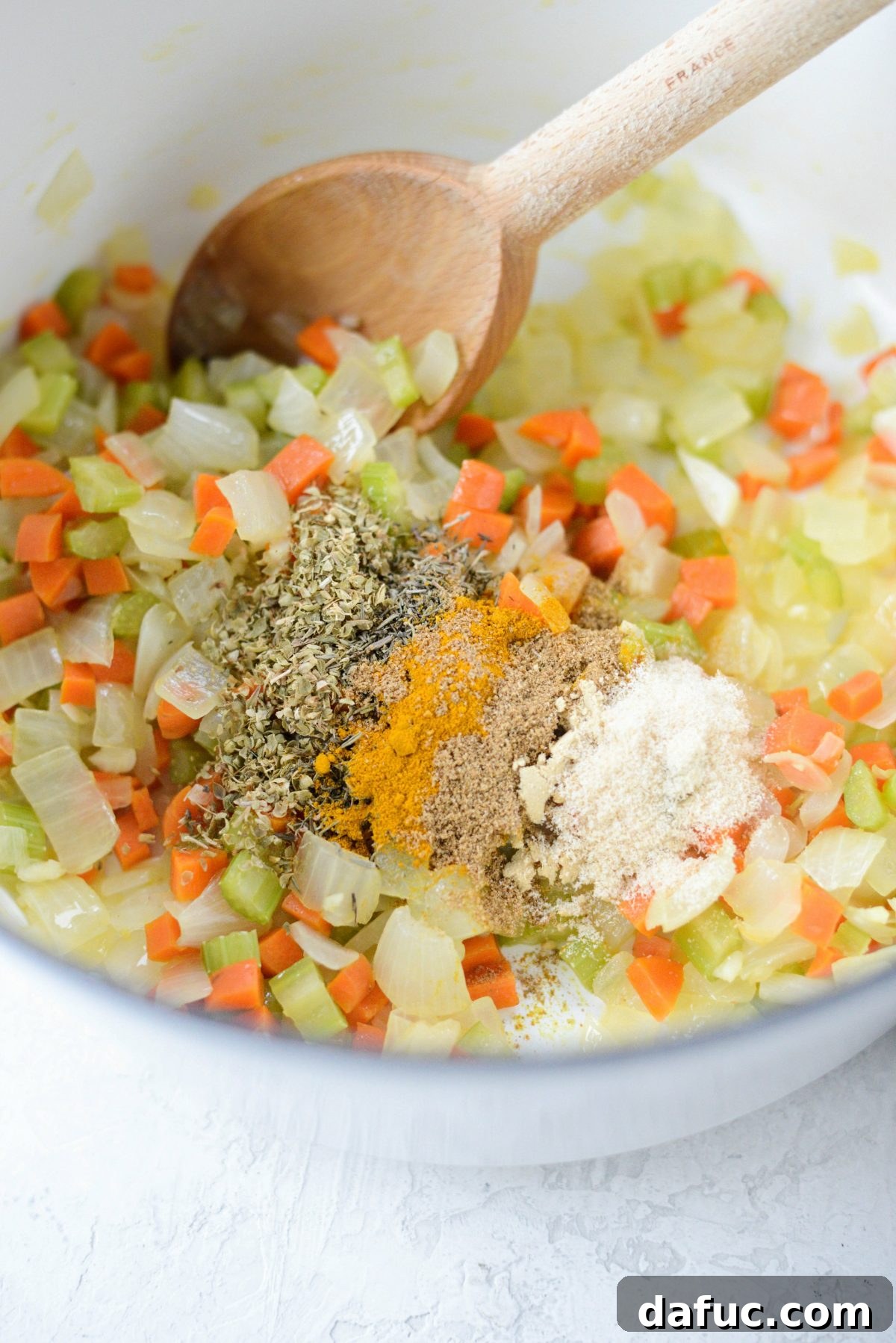 Golden Glow Lentil Soup 10 measure and add in dried herbs and spices