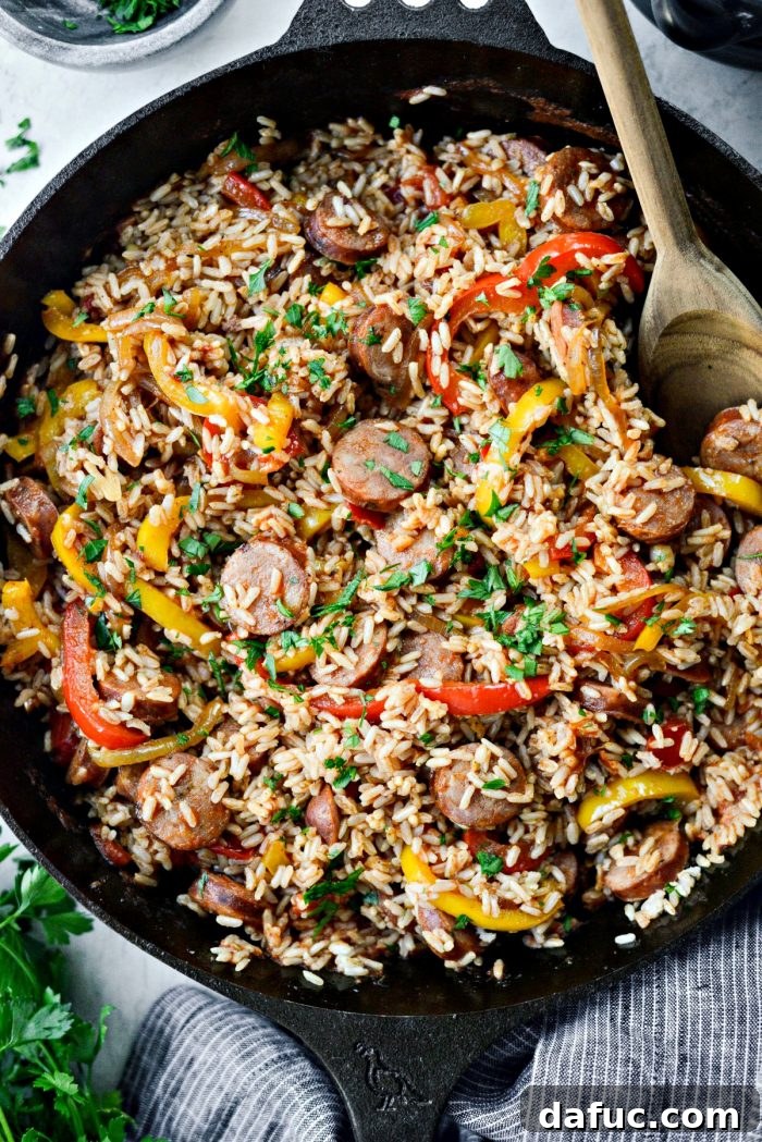 Andouille Cajun Rice Skillet: A Quick and Easy One-Pan Cajun Dinner