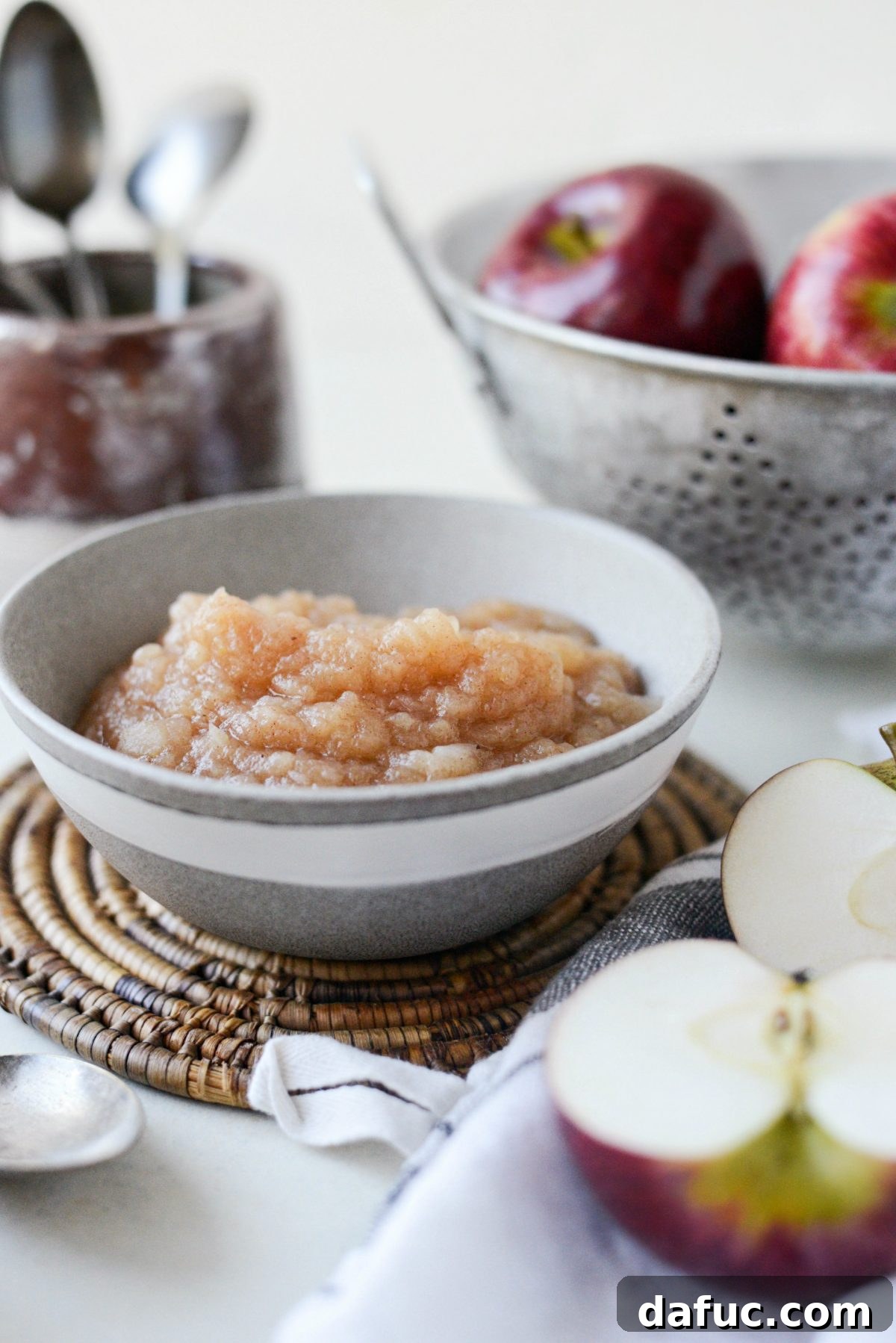 Delicious Skillet Applesauce, naturally sweetened and spiced.