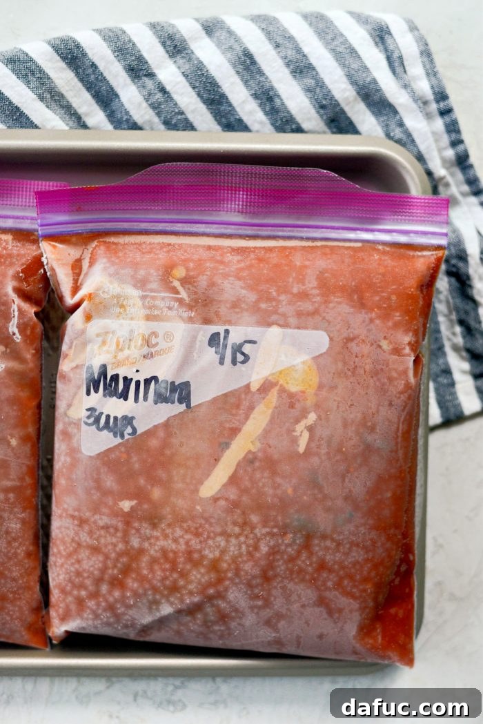 Sweet Butternut Marinara 19 Infographic on how to freeze San Marzano Marinara