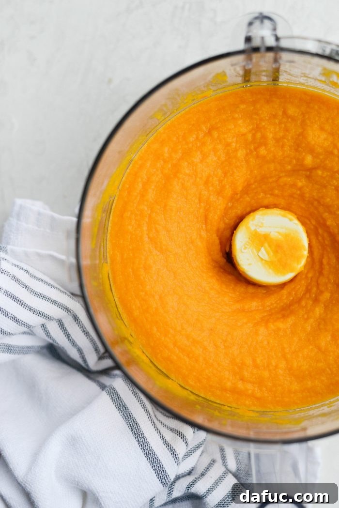 Sweet Butternut Marinara 6 Smooth butternut squash puree in a bowl