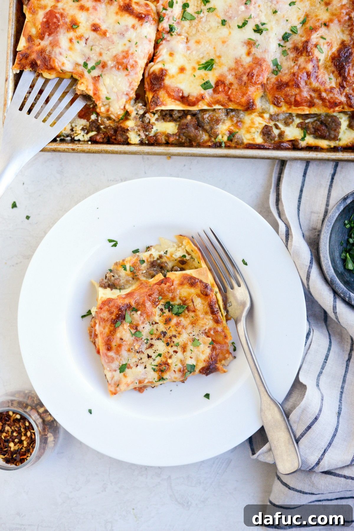 Easy Sheet Pan Lasagna