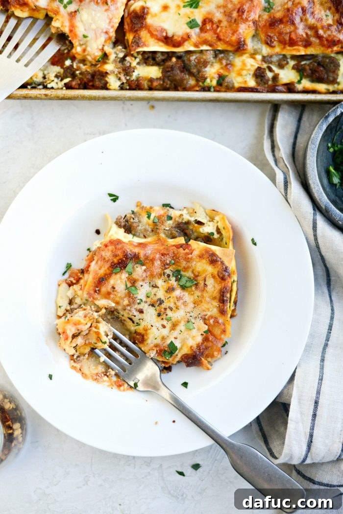 Easy Sheet Pan Lasagna