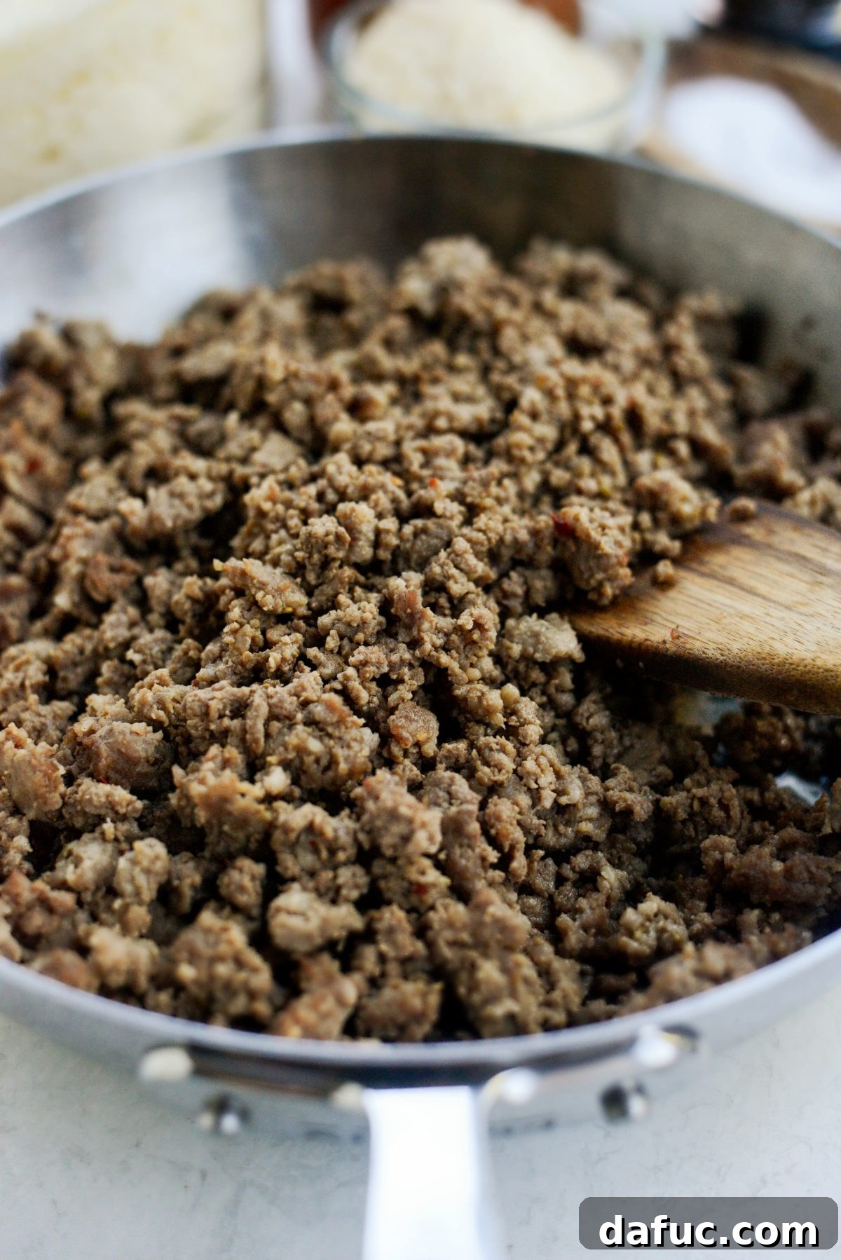 cooked sausage and beef