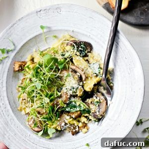 Vibrant Spinach and Mushroom Scramble 20 Healthy Spinach and Mushroom Scramble recipe card image