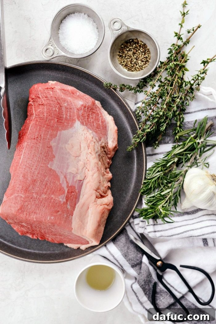 A beautifully cooked roast beef, simple and perfect for any meal.