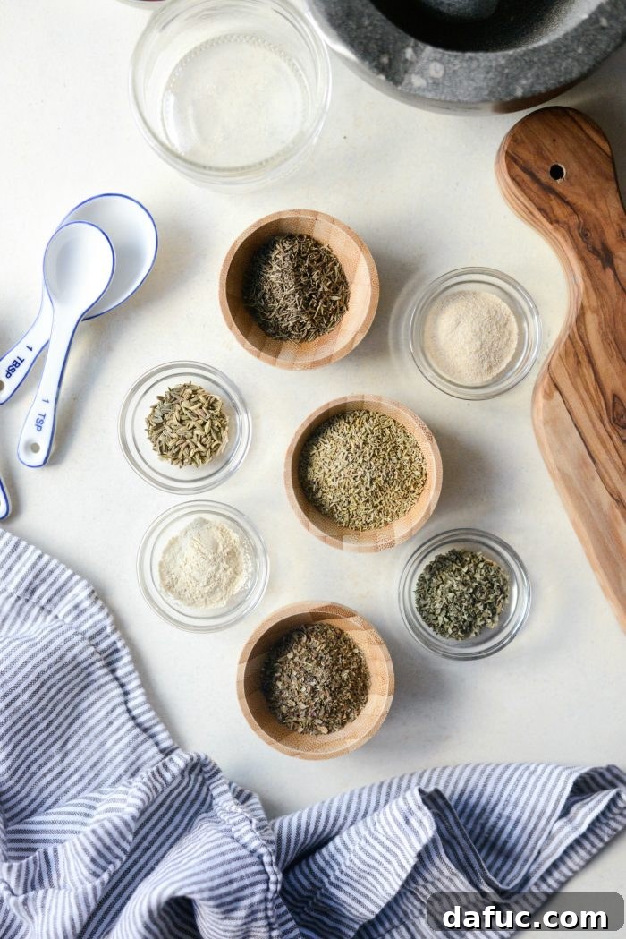 Handcrafted Tuscan Seasoning 4 ingredients for Homemade Tuscan Seasoning Blend