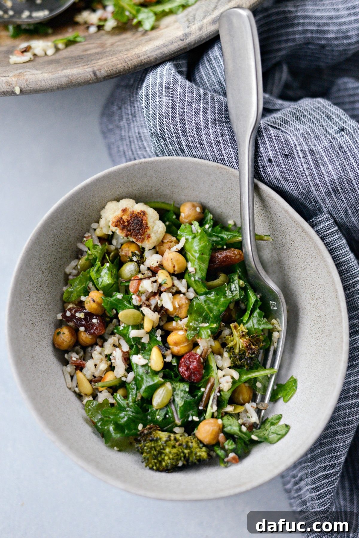 Warm Roasted Greens & Florets Salad 16 Roasted Broccoli Cauliflower Kale Salad l SimplyScratch.com