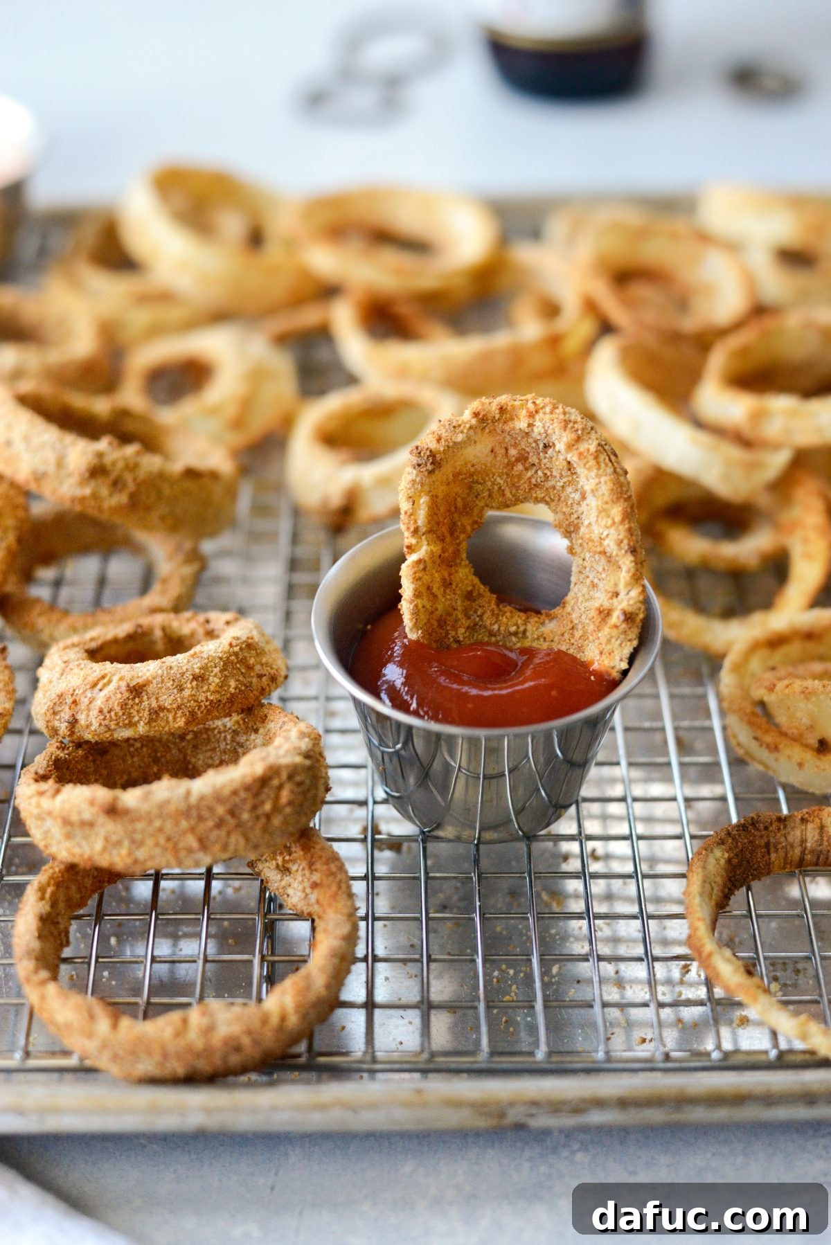 Air Fryer Beer Battered Onion Rings l SimplyScratch.com