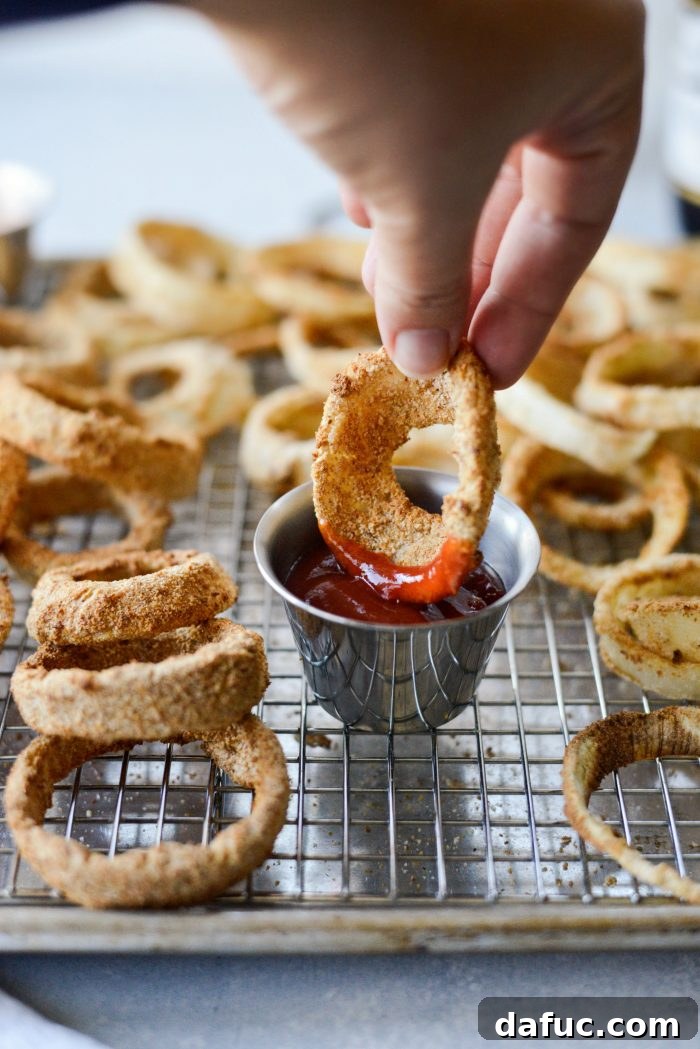 Air Fryer Beer Battered Onion Rings 