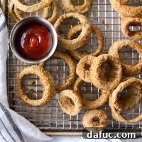 Air Fryer Beer Battered Onion Rings l SimplyScratch.com