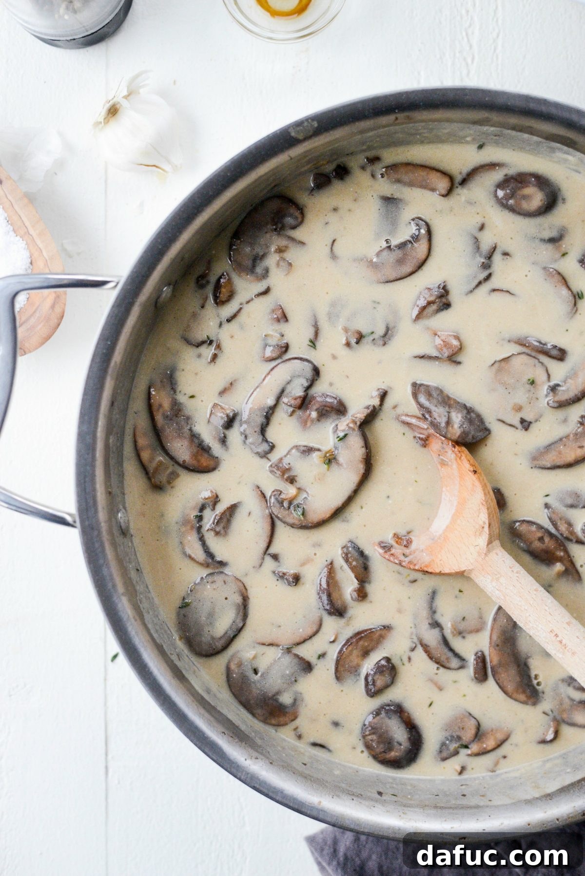 Simple Creamy Mushroom Bliss 18 heat through