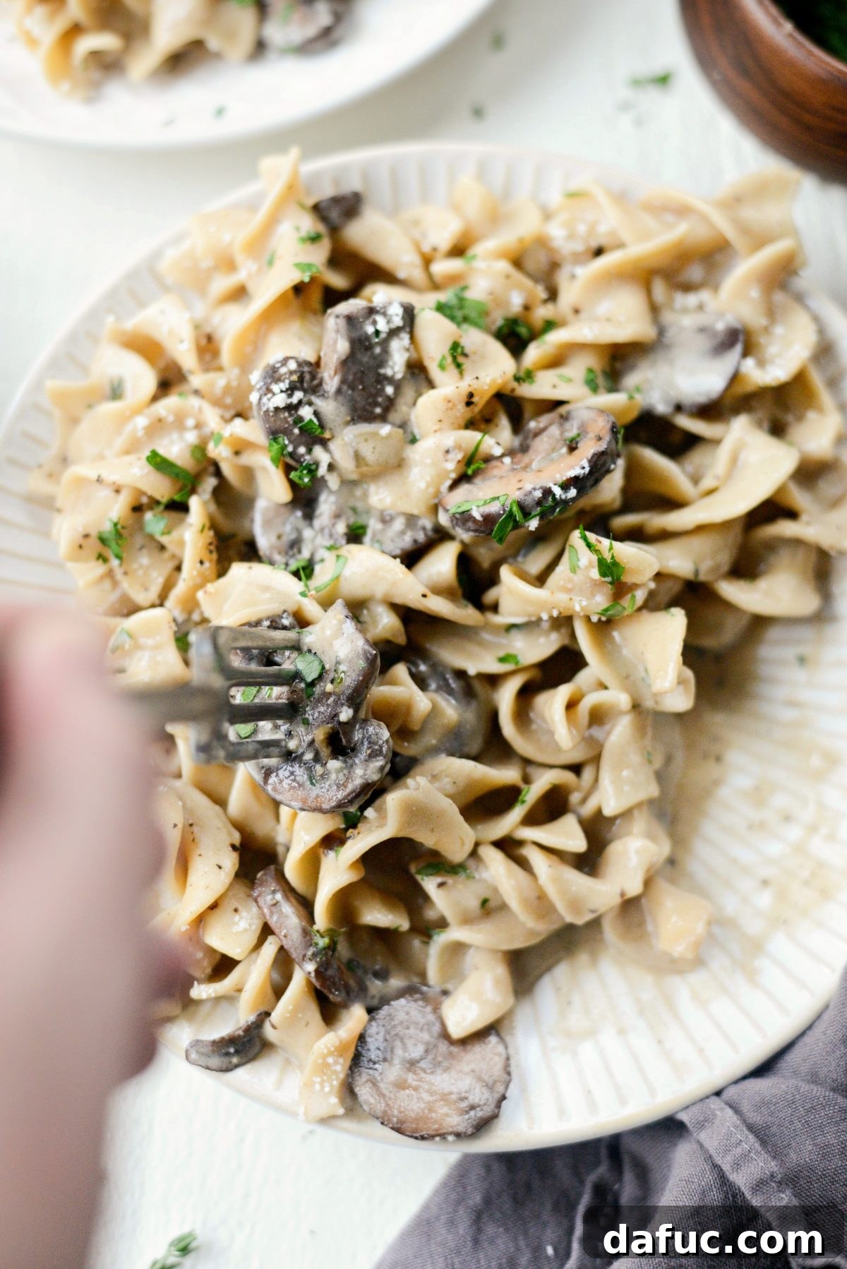 Simple Creamy Mushroom Bliss 27 forkful of Easy Mushroom Stroganoff